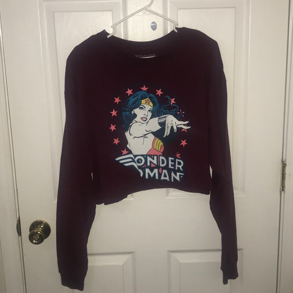 Wonder Woman Long sleeve cropped tee